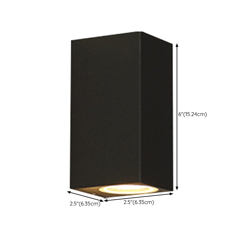 Modernism Wall Sconce Black Outdoor Sconce Light Fixture for Courtyard