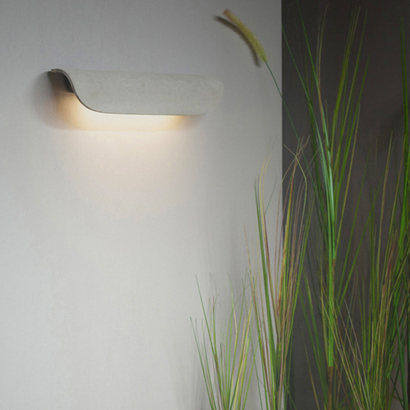 Modernism Wall Sconce Curved Outdoor Sconce Light Fixture for Courtyard