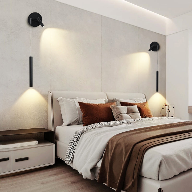 Modernism Wall Sconce Metal Wall Light Fixture in Black for Bedroom