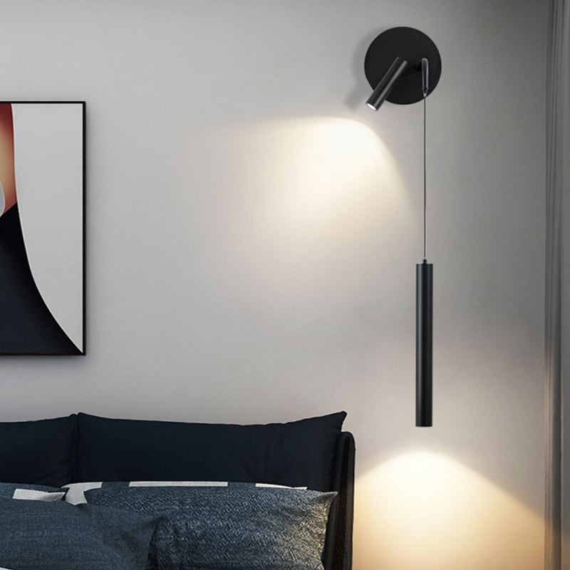 Modernism Wall Sconce Metal Wall Light Fixture in Black for Bedroom