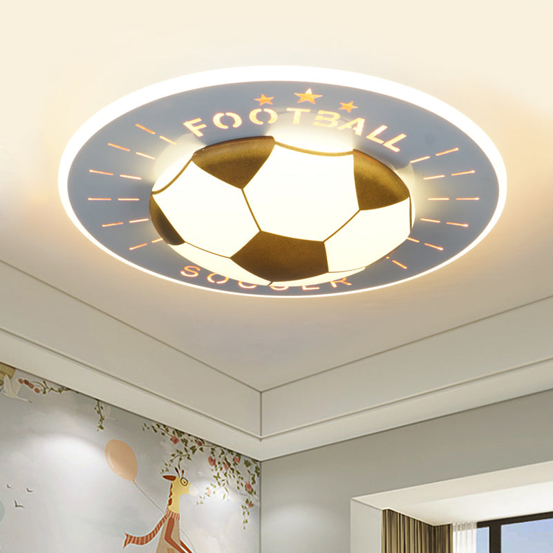 Moderne voetbalplafondverzonken acrylslaapkamer LED-inbouwlamp in wit/blauw