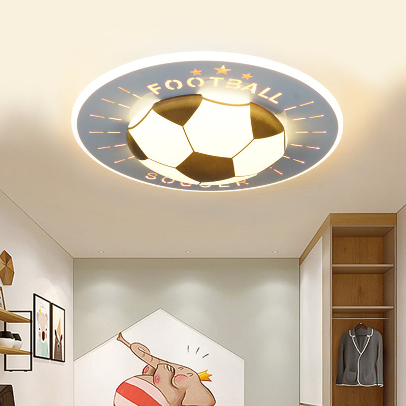 Moderne voetbalplafondverzonken acrylslaapkamer LED-inbouwlamp in wit/blauw