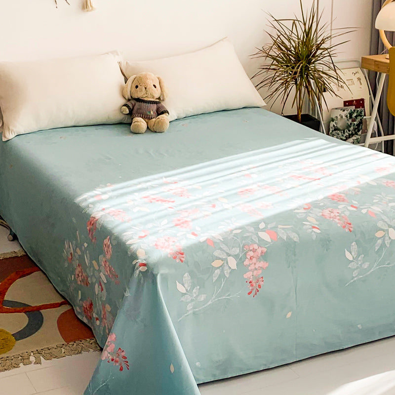 Sheet Sets Cotton Floral Printed Ultra Soft Wrinkle Resistant Breathable Bed Sheet Set