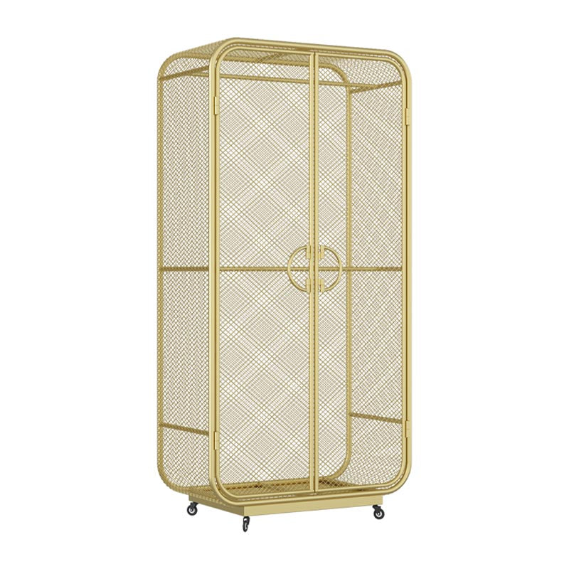 Bedroom Metal Wardrobe Industrial Style Rectangular Wardrobe Closet