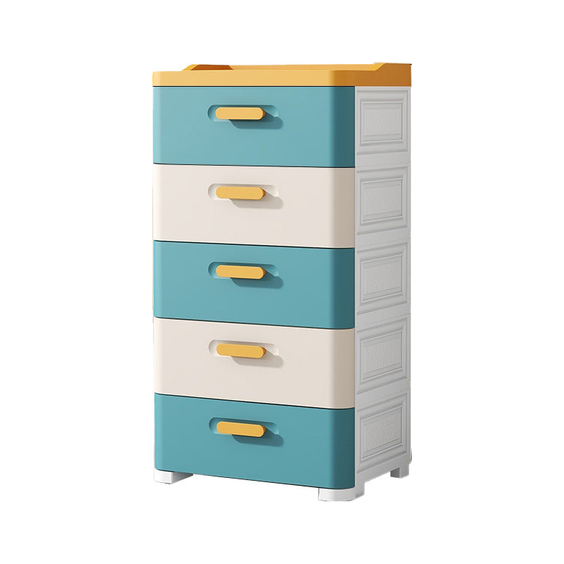 Scandinavian Plastic Vertical Nursery Dresser with Drawers for Bedroom
