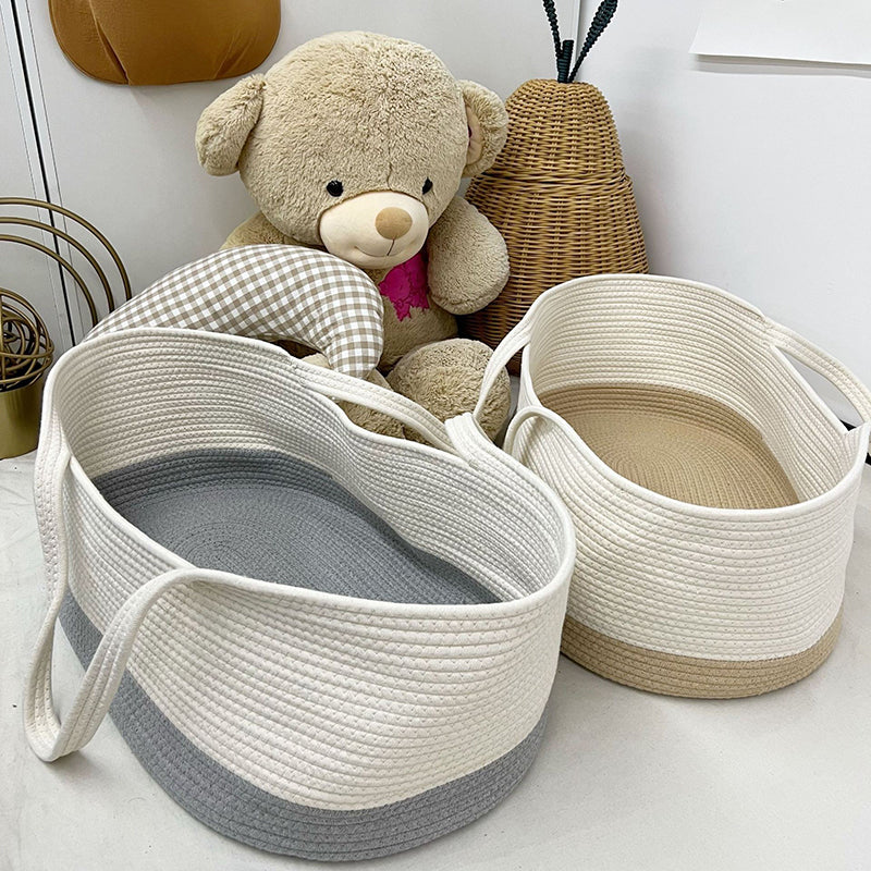 Contemporary Moses Basket Nursery Crib Oval Folding and Portable Crib