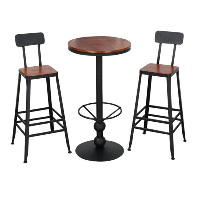 Industrial Style Home Furniture 1/3 Pcs Wood Round Table Set
