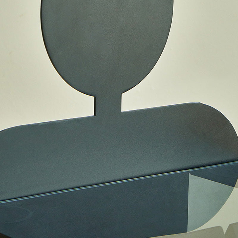 18.90" Wide Contemporary Corner Table Glass Clear Accent Side Table