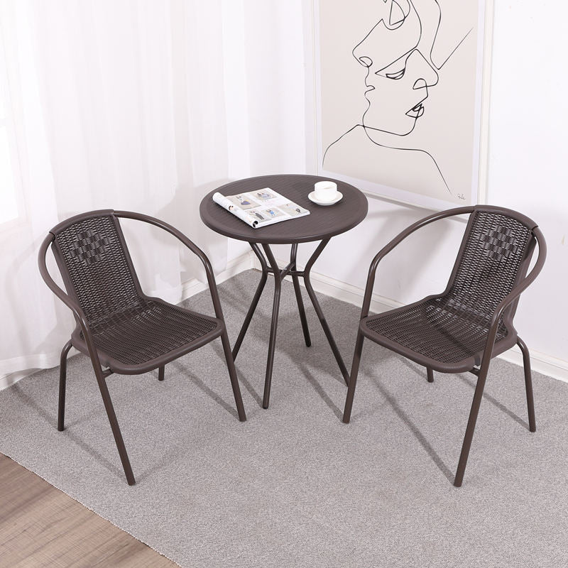 Contemporary Dining Arm Chair Indoor Metal Legs Dining Chair