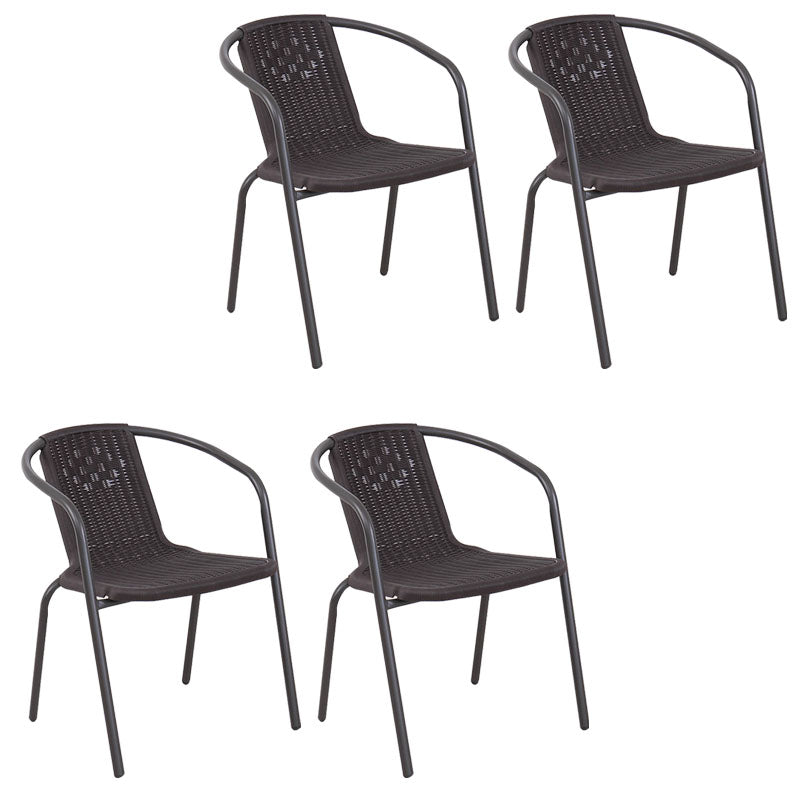 Contemporary Dining Arm Chair Indoor Metal Legs Dining Chair