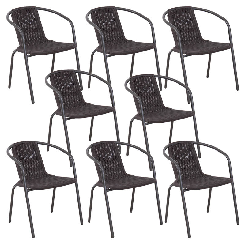 Contemporary Dining Arm Chair Indoor Metal Legs Dining Chair
