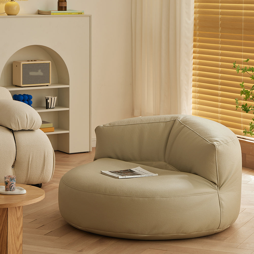 Contemporary Armless Single Sofa Chair Solid Color Accent Chair