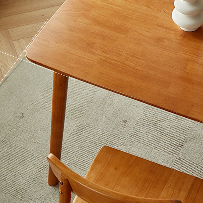 Rubberwood Solid Wood Dining Table Set 1/5 Pieces Dining Set for Kitchen