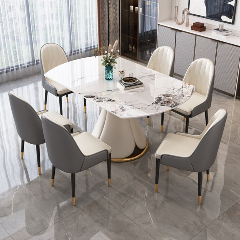 Contemporary Dining Room Table and Chair Set 1/7 Pieces Dining Table Set