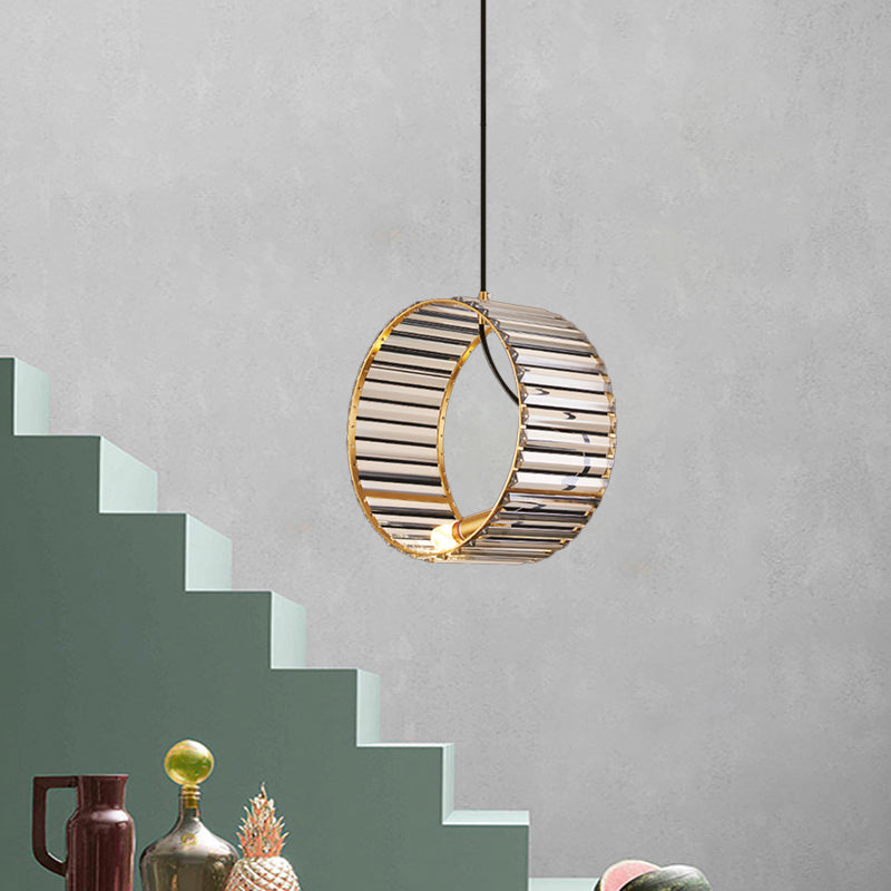 Bracelet Dining Salle Plafond Pendant Modern Elembed Cribbed Crystal 1 Light Laiton suspendu lampe
