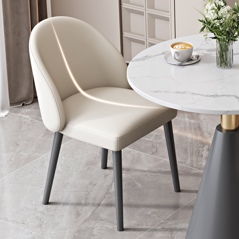 Modern Metal Chair Parsons Kitchen Dining Side Chair for Dinning Room