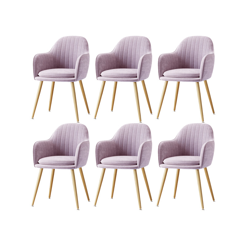 Nordic Style Metal Chair Solid Back Kitchen Dining Arm Chair for Dinning Room