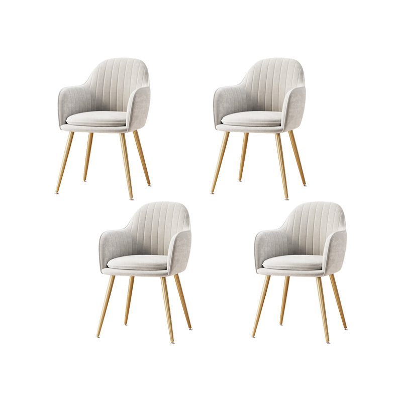 Nordic Style Metal Chair Solid Back Kitchen Dining Arm Chair for Dinning Room