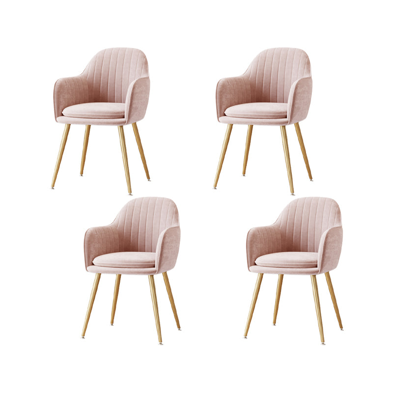 Nordic Style Metal Chair Solid Back Kitchen Dining Arm Chair for Dinning Room