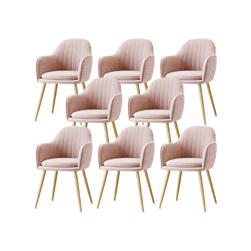 Nordic Style Metal Chair Solid Back Kitchen Dining Arm Chair for Dinning Room