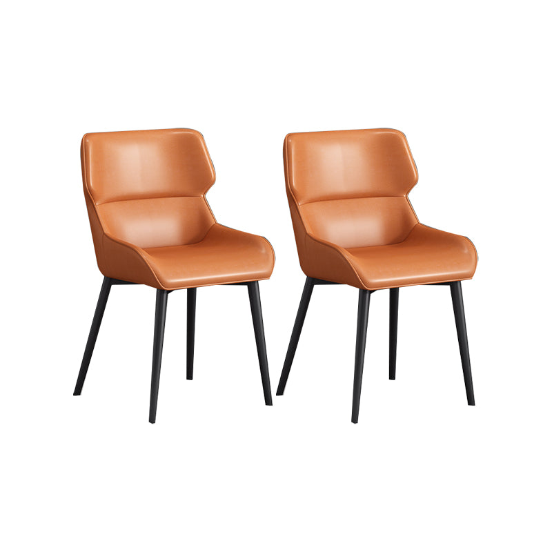 Nordic Style Metal Chair Wingback Kitchen Side Chair for Dinning Room
