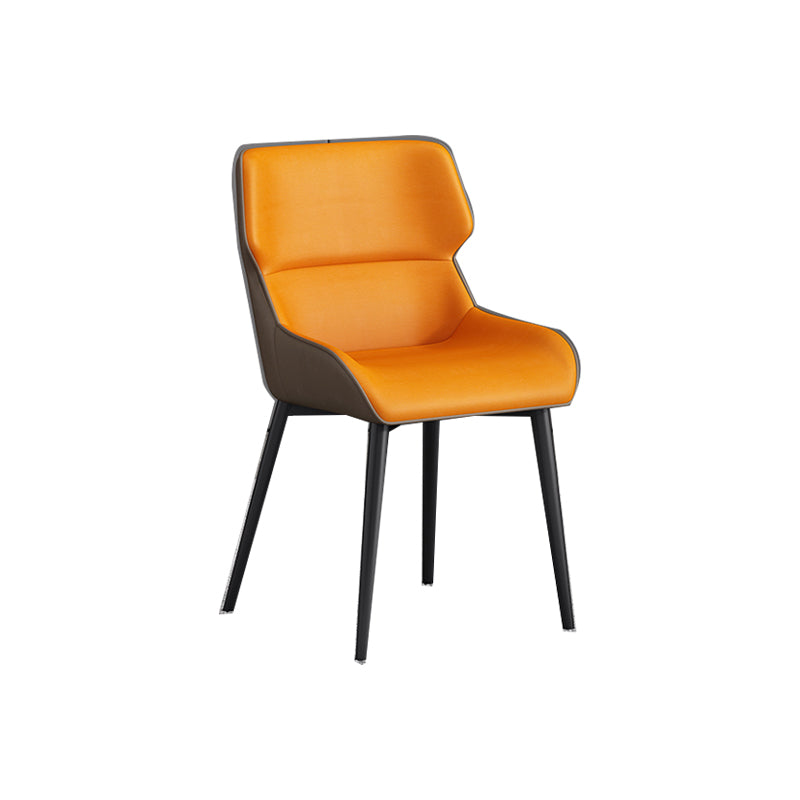 Nordic Style Metal Chair Wingback Kitchen Side Chair for Dinning Room