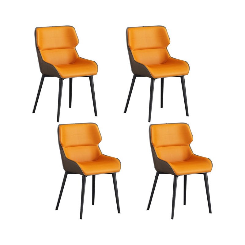 Nordic Style Metal Chair Wingback Kitchen Side Chair for Dinning Room