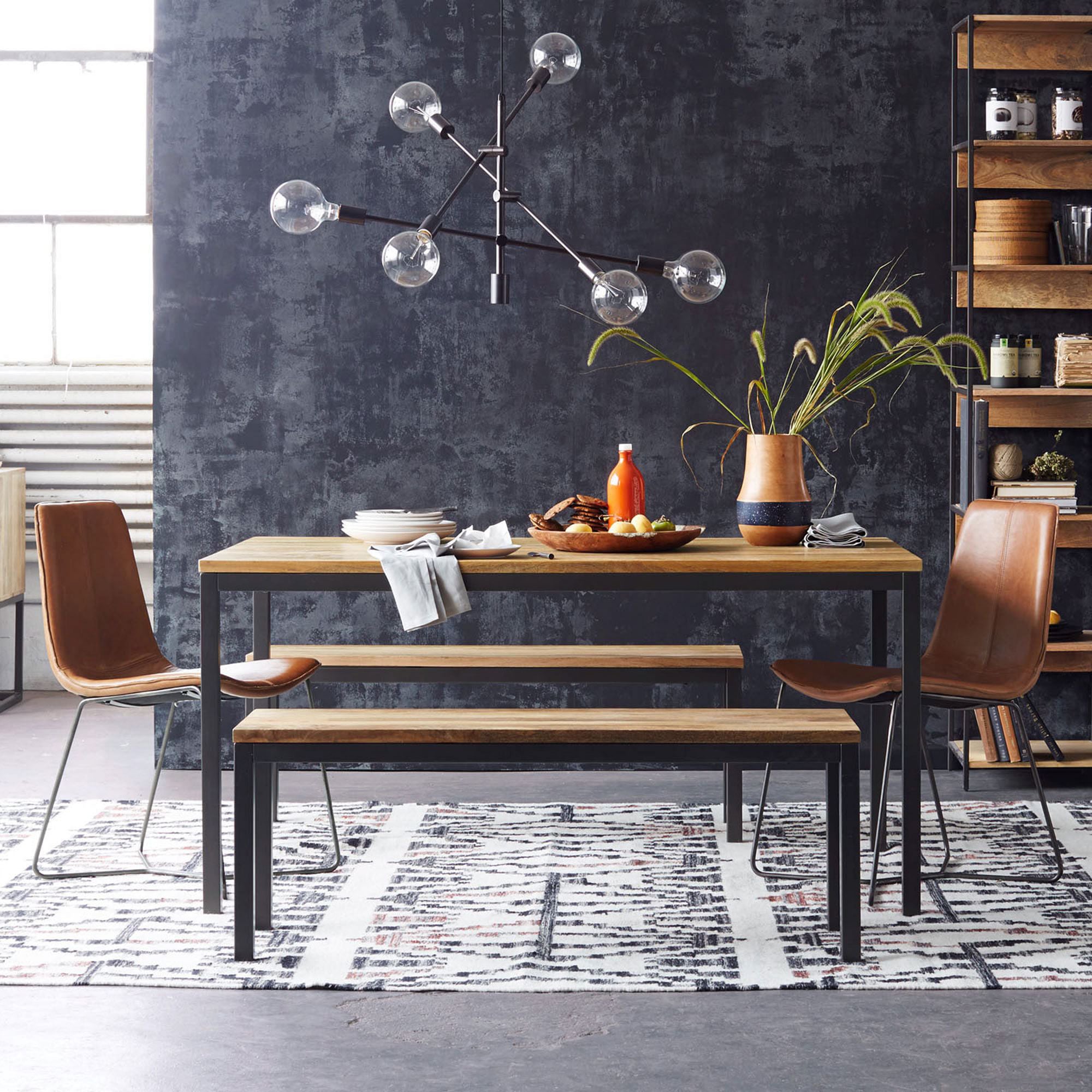 Metal Upholstered Chair Contemporary Armless Open Back Chair for Dining Room