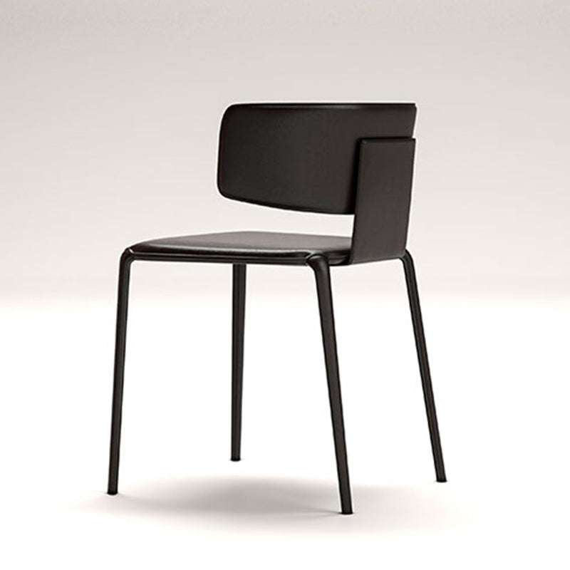 Nordic Style Side Chair Faux Leather Wingback Chair for Living Room