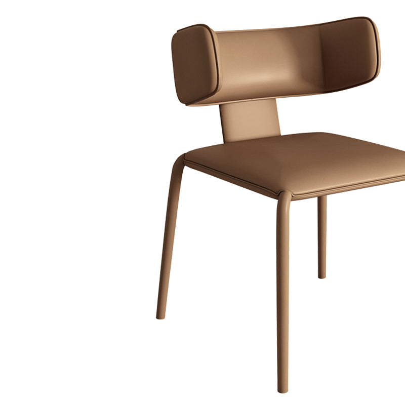 Nordic Style Side Chair Faux Leather Wingback Chair for Living Room