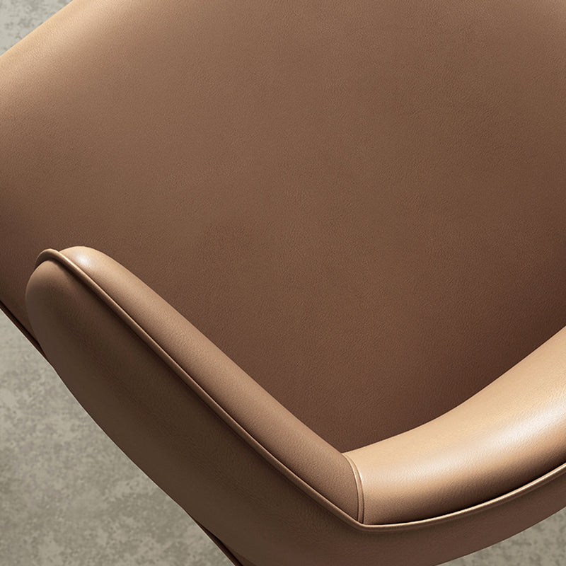 Nordic Style Side Chair Faux Leather Wingback Chair for Living Room