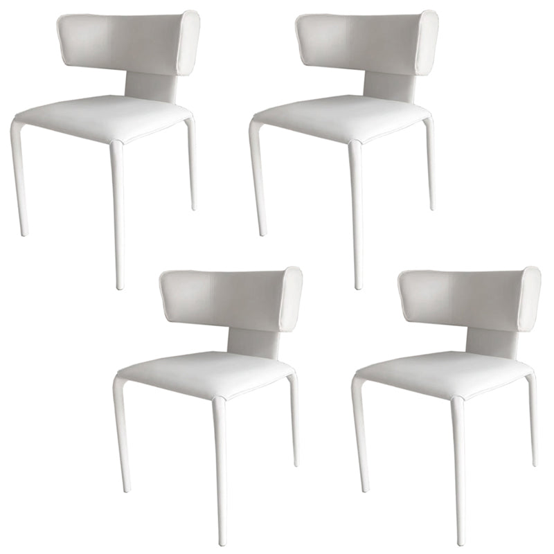 Nordic Style Side Chair Faux Leather Wingback Chair for Living Room