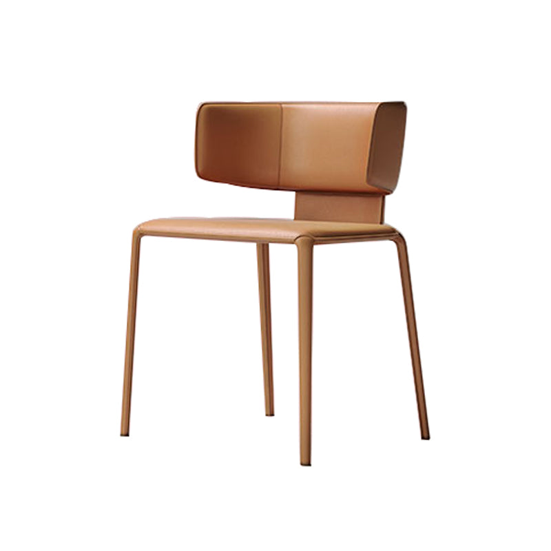 Nordic Style Side Chair Faux Leather Wingback Chair for Living Room