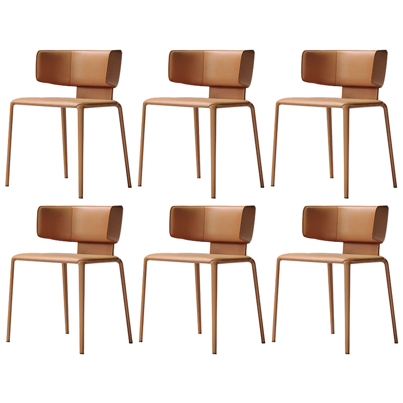 Nordic Style Side Chair Faux Leather Wingback Chair for Living Room