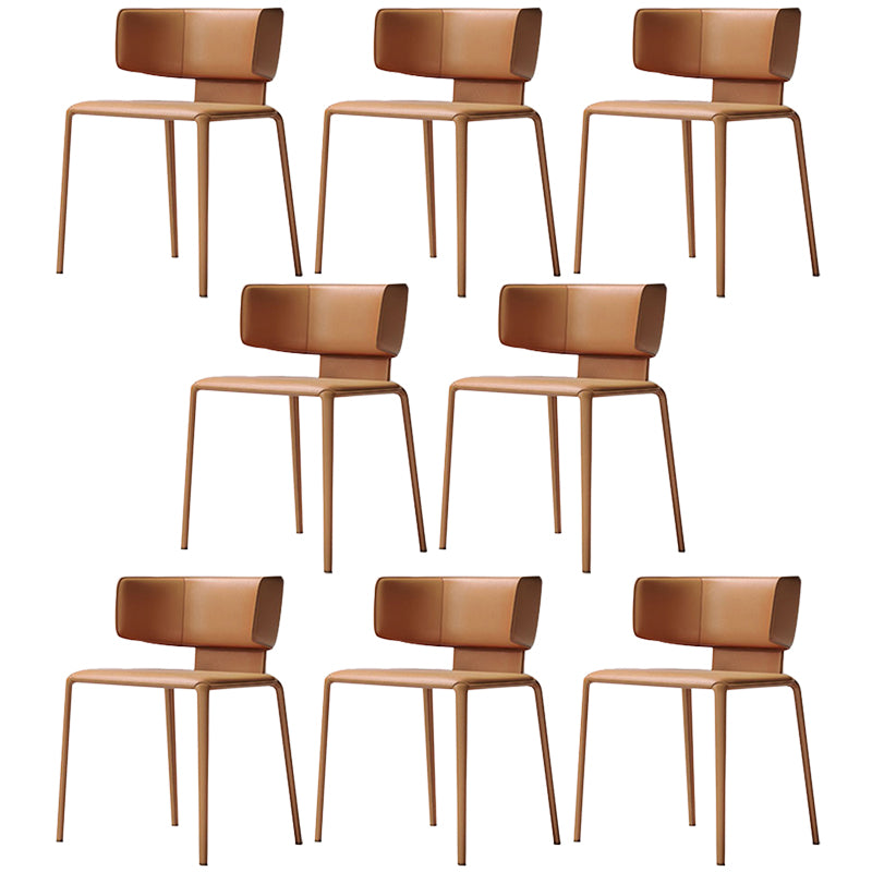 Nordic Style Side Chair Faux Leather Wingback Chair for Living Room