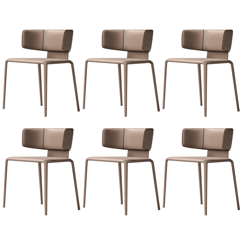 Nordic Style Side Chair Faux Leather Wingback Chair for Living Room