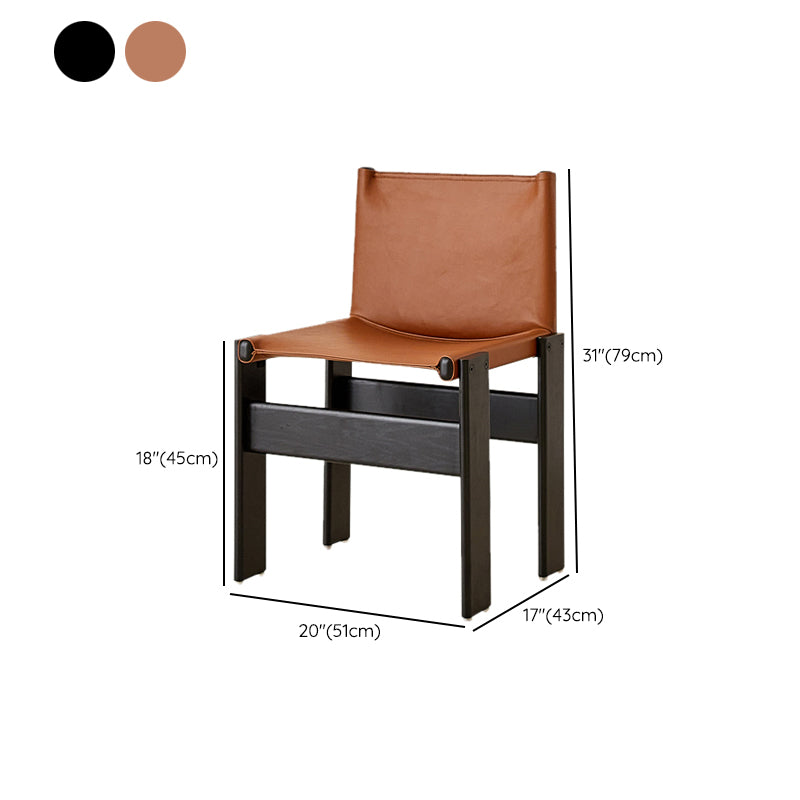Modern Simple Side Chair Solid Wood Side Dining Chair for Bedroom