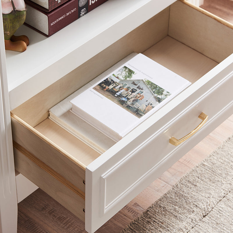 Modern Closed Back Bookshelf Standard Wooden Bookcase for Study Room