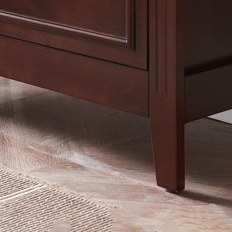 Modern Closed Back Bookshelf Standard Wooden Bookcase for Study Room