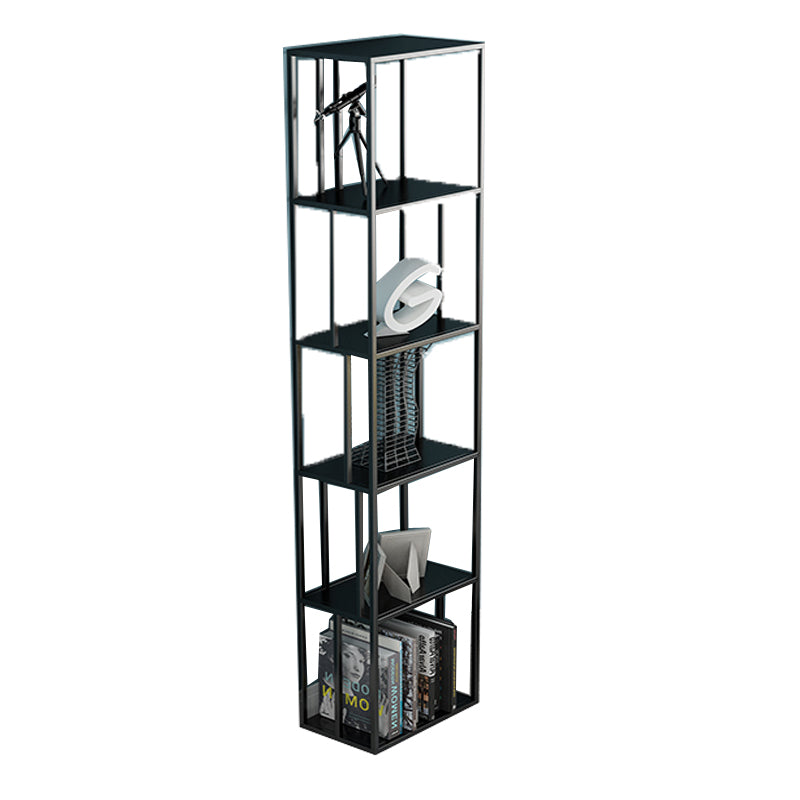 Glam Open Back Bookcase Standard Metal Bookshelf with Shelves