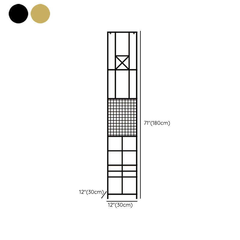 Glam Open Back Bookcase Standard Metal Bookshelf with Shelves