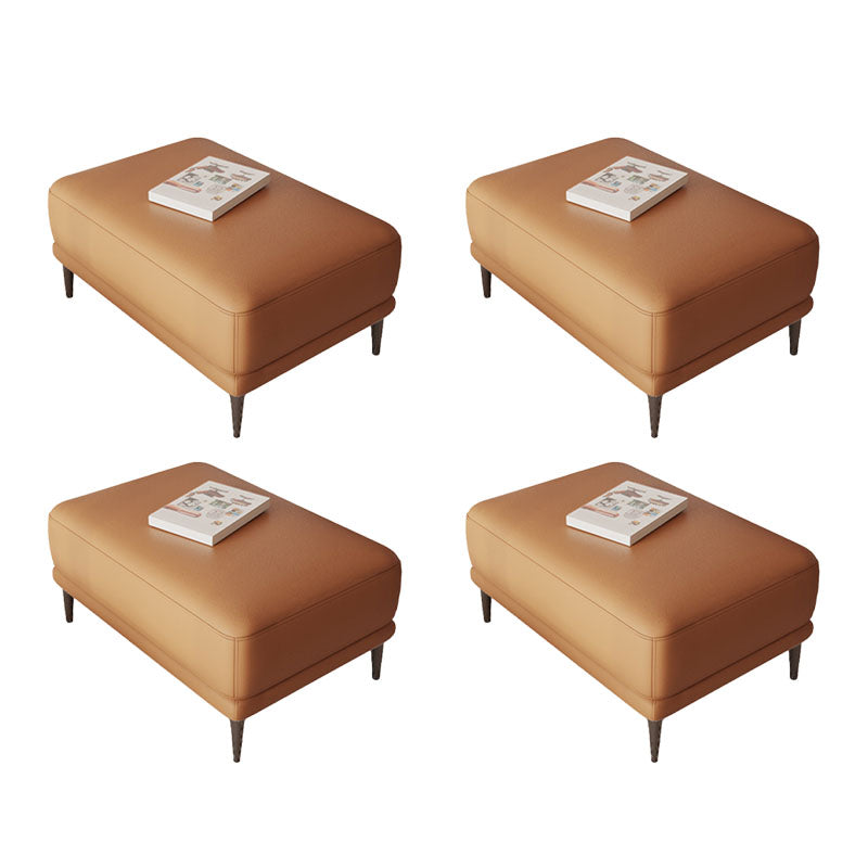 Rectangle Footstools Genuine Leather Foot Stool , 23.4 Inch Width