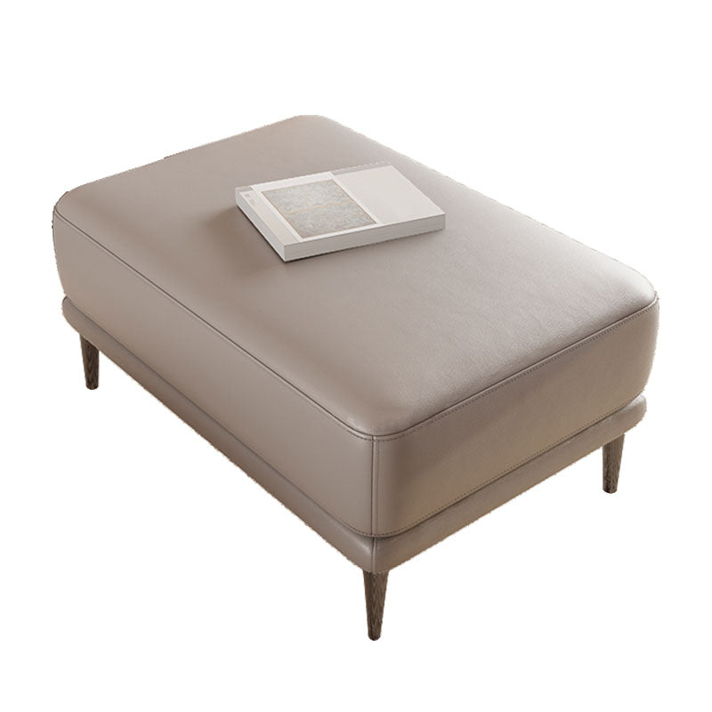 Rectangle Footstools Genuine Leather Foot Stool , 23.4 Inch Width