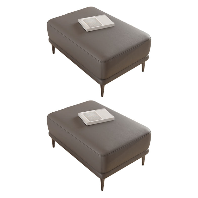 Rectangle Footstools Genuine Leather Foot Stool , 23.4 Inch Width