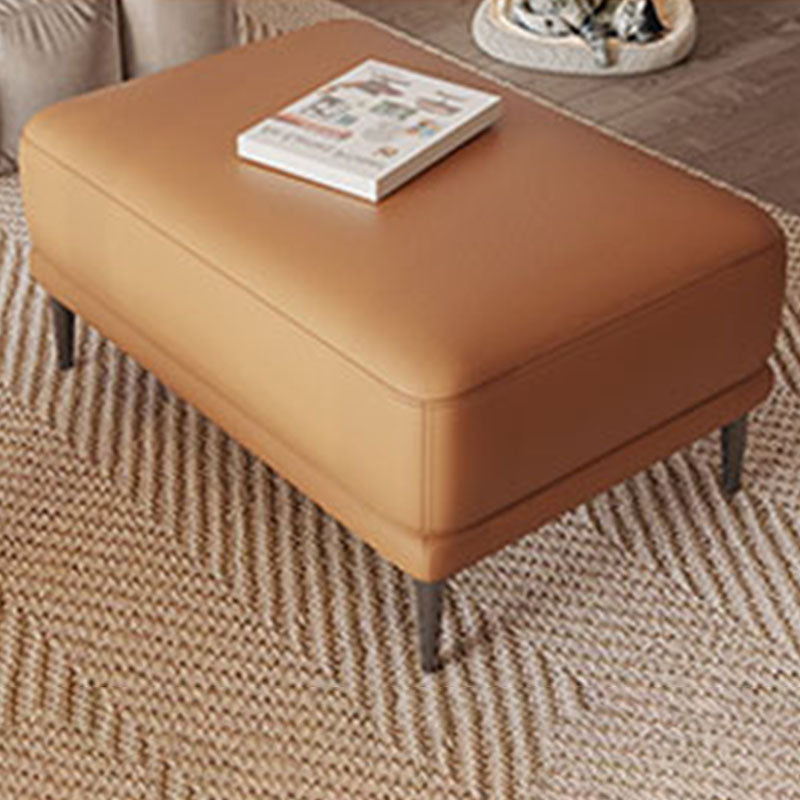 Rectangle Footstools Genuine Leather Foot Stool , 23.4 Inch Width