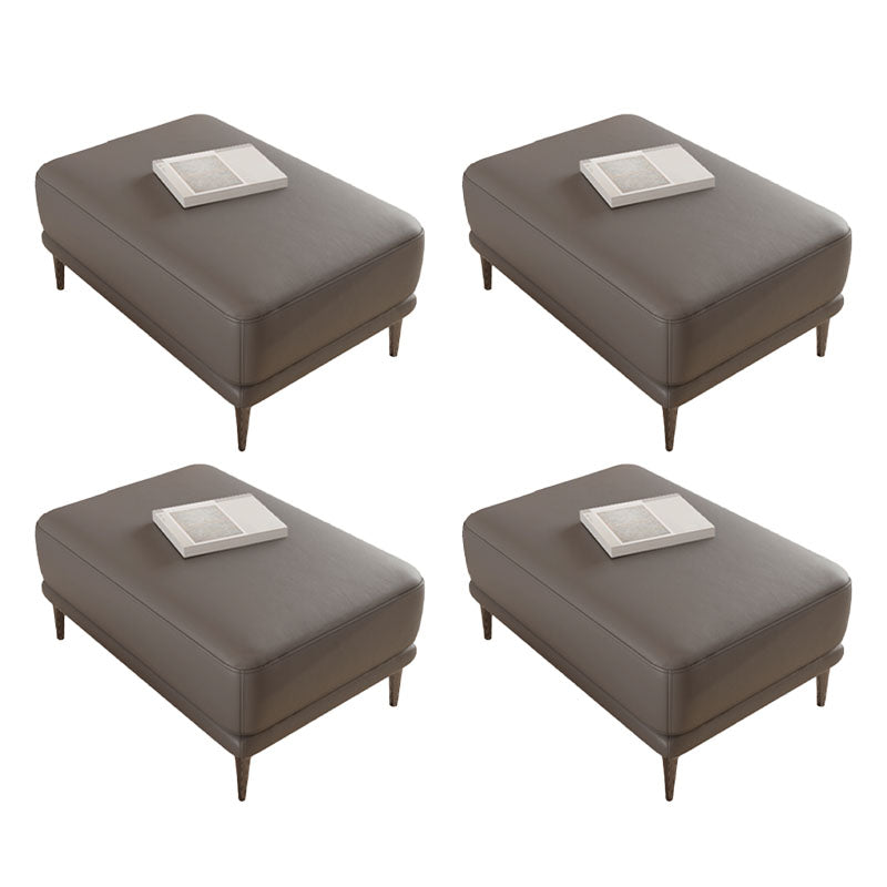 Rectangle Footstools Genuine Leather Foot Stool , 23.4 Inch Width