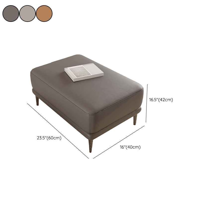 Rectangle Footstools Genuine Leather Foot Stool , 23.4 Inch Width