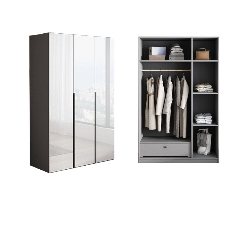 Bedroom Wooden Wardrobe Cabinet Modern Armoire with Soft Close Doors