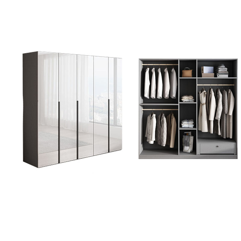 Bedroom Wooden Wardrobe Cabinet Modern Armoire with Soft Close Doors