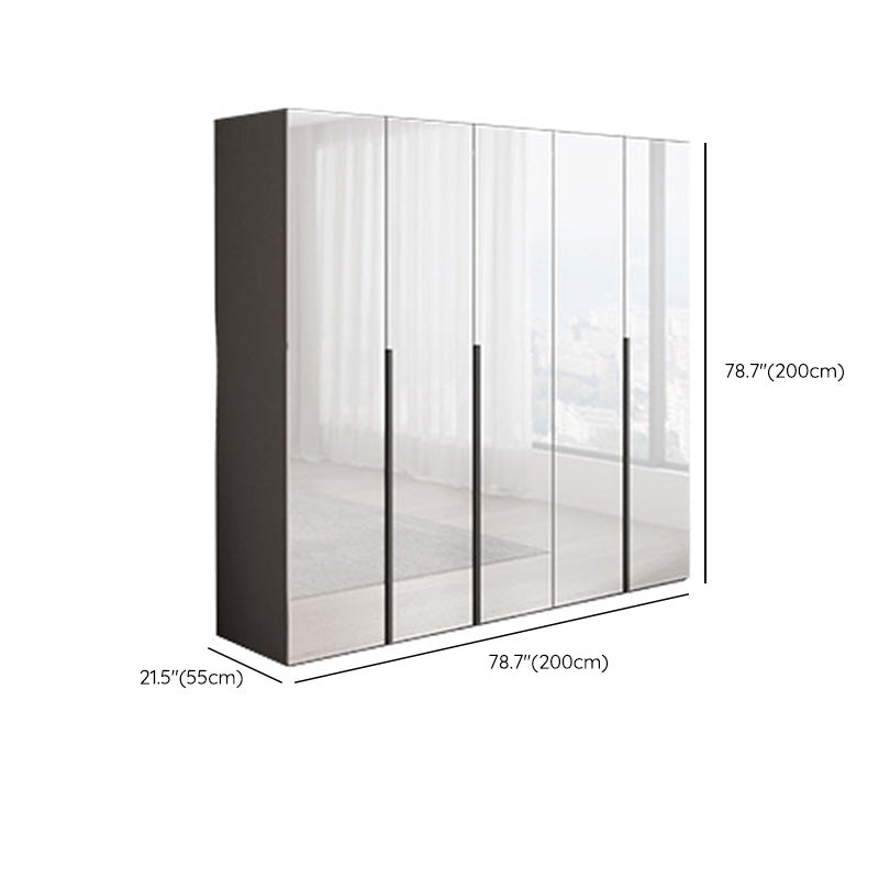 Bedroom Wooden Wardrobe Cabinet Modern Armoire with Soft Close Doors